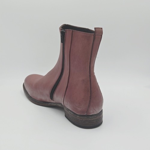 Zapatos Hombre Moma 45 Botines Marrón Burdeos Piel 107ABD - Imagen 4 de 6