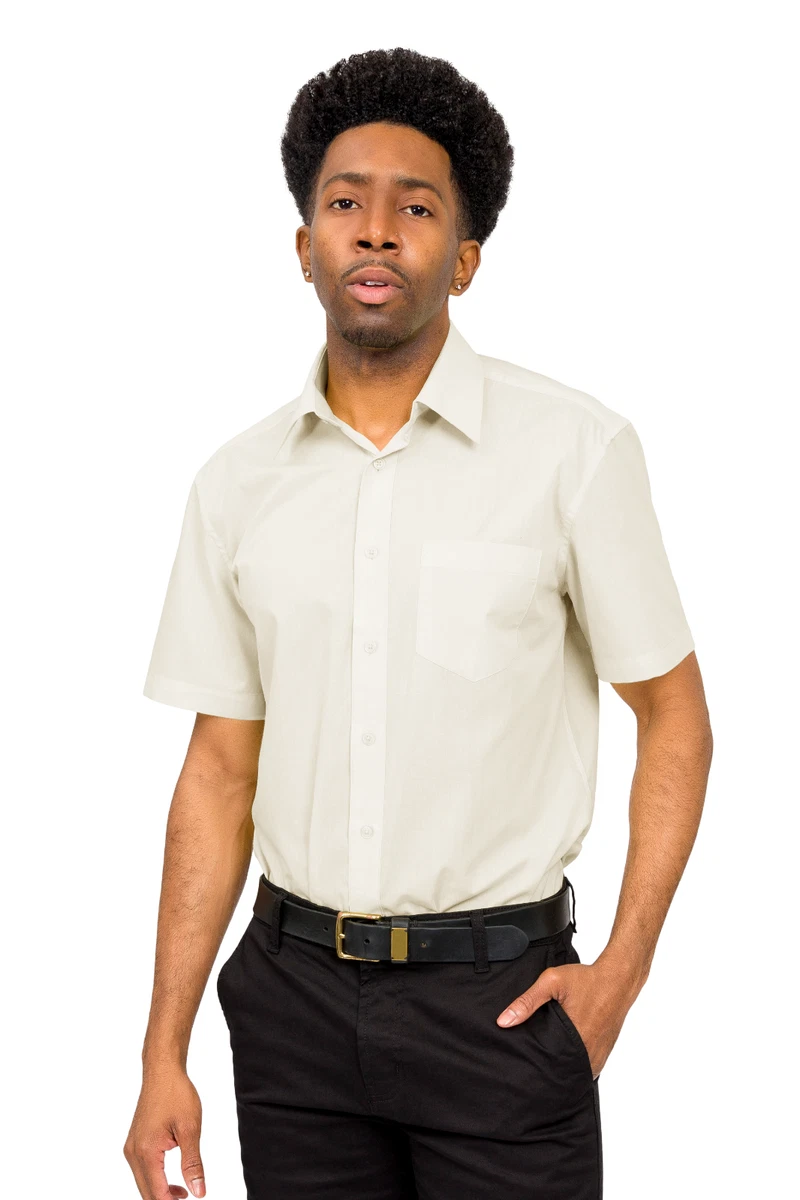 men's ivory dress shirt short sleeve Men's Ivory Short Sleeve Shirts