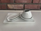 Crate & Barrel 4 Piece Sushi Set with Korin Plate White