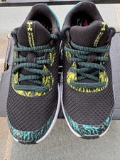 Under Armour Charged Pursuit 3 Wide Kids 4Y Black Green Running Shoes New w/ Box