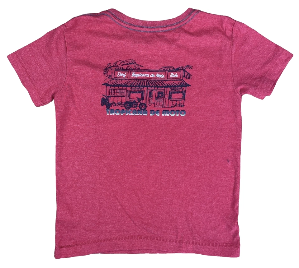 Lucky Brand Motorcycle Baja Kids Childs Toddler Short Sleeve Graphic T Shirt 4T - Image 4 of 4