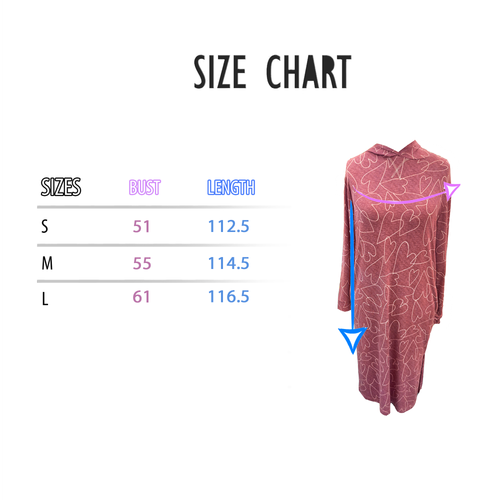 i-Smalls Woman's Heart Pattern Hoody Slouchy Long Sleeved Comfy Night Dress - Picture 2 of 10