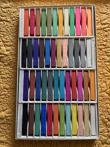 Vintage 1980 Alphacolor Pastels. Karton 48 Stück. Nie benutzt. Original Anleitung. 1 Pfund - Bild 5 von 8