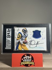 2014 Panini National Treasures Eric Dickerson 1/1 Game Used Patch On Card Auto!