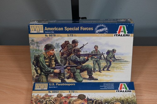 Italeri 1:72 World War II Figure Sets US Paratroopers, Special Forces & Infantry - Picture 2 of 4