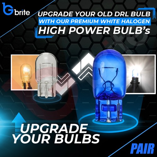 582 7440 W21W Super White Sidelight Hid Daytime Running Lights DRL Bulbs 12V 2x - Picture 2 of 7