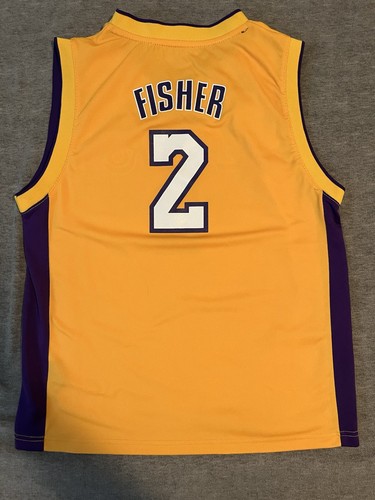 #2 Fisher Lakers Adidas Replica Jsy Youth Large 14-16 Worn Once For Photo Shoot - Picture 1 of 6