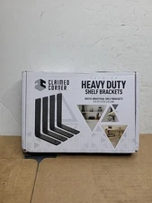 Versatile 8" X 6"  Wall-Mount Shelf Brackets Heavy-Duty Iron, 250 lbs Capacity