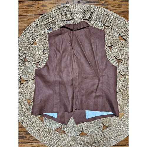 Talbot's Luxe Irish Linen Vest Size 14 - Picture 4 of 7