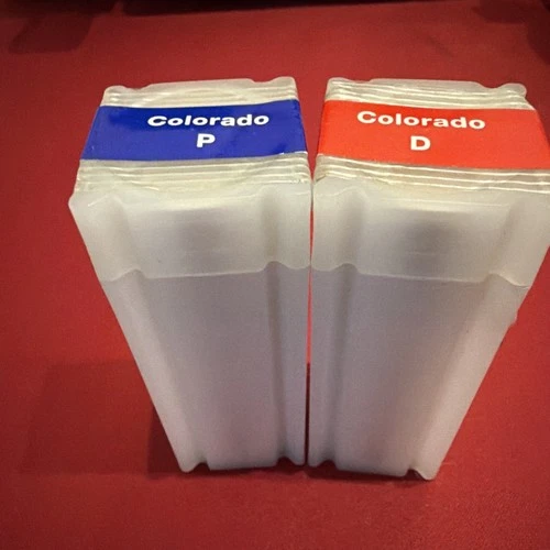 2 roll set 2006 Colorado P/D mints 25c quarters uncirculated in Mint sq tubes