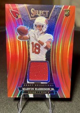 2024 Select Marvin Harrison Jr. Red Prizm RC Draft Selections Color Match Patch