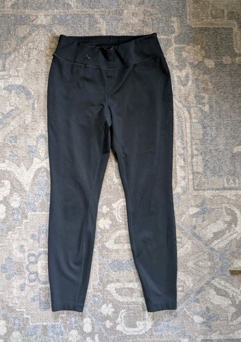 Duluth Trading Co Ponte Pro Leggings Womens Size 10 Black Zip Pockets Yoga