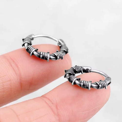 EDELSTAHL *** Creole Ohrringe  Single oder Paar - Picture 11 of 20