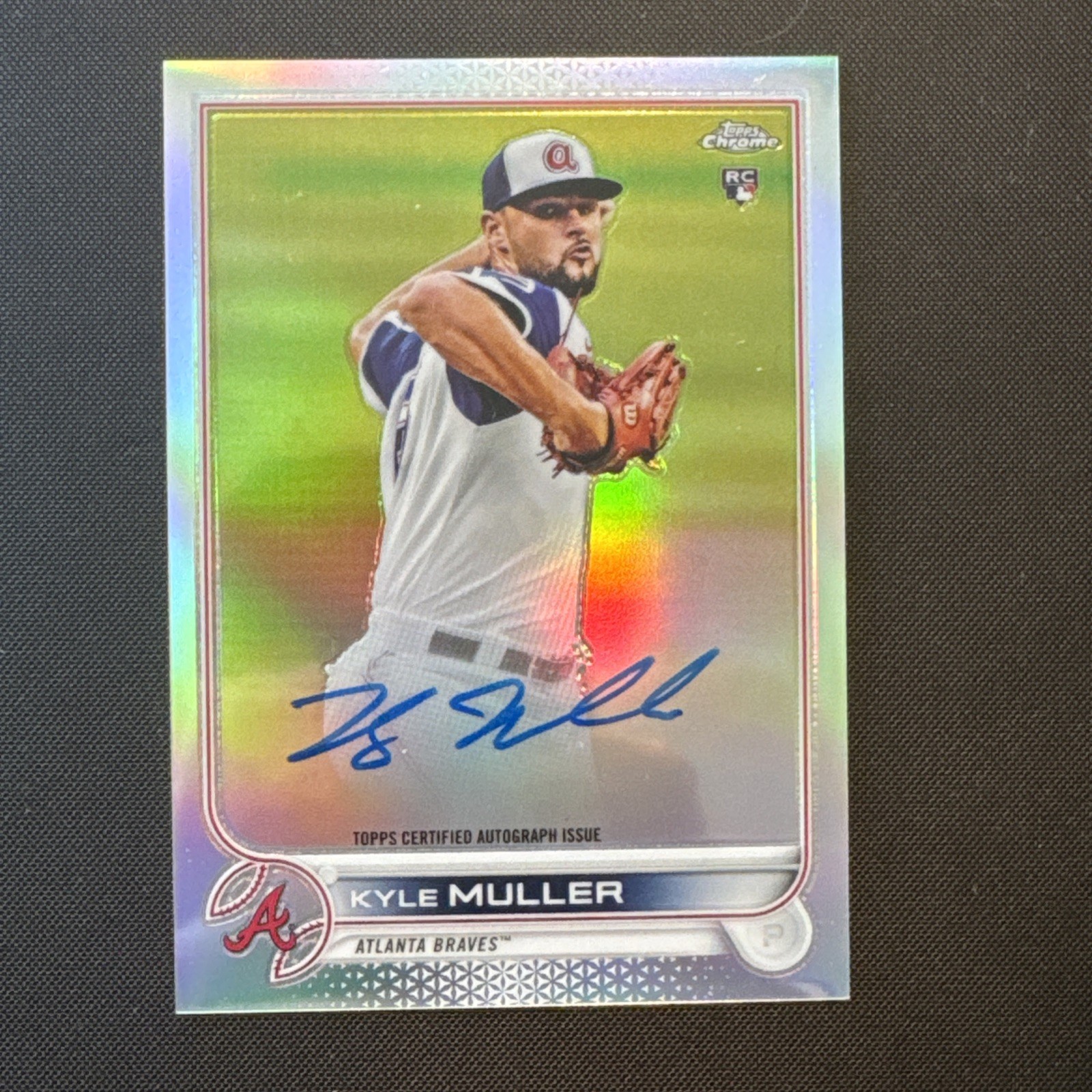 2022 Topps Chrome Rookie Auto Refractor #RA-KM Kyle Muller RC #/499 Braves