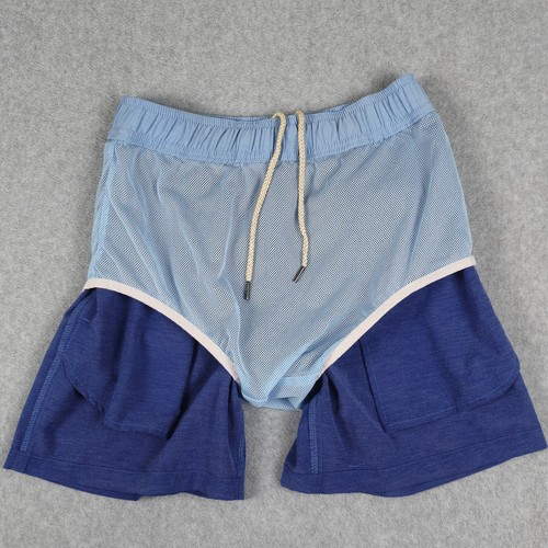 Fair Harbor Swim Shorts Mens Size Small Blue Two Tone Drawstring - Picture 15 of 17