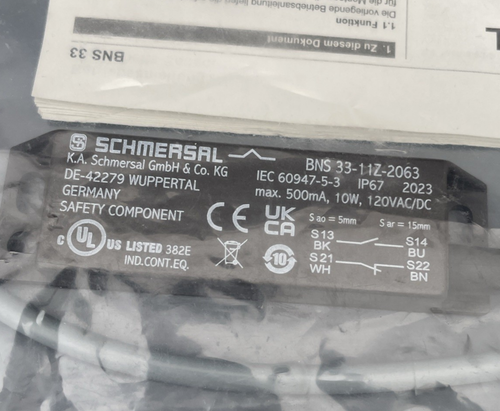 NEW SCHMERSAL BNS 33-11Z-2063 Non-Contact Magnetic Safety Sensor New Other - Picture 2 of 12
