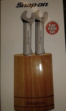 *New* Snap On Tools Steak Knife Set In Block Open End Wrench Spanner SSX16P120