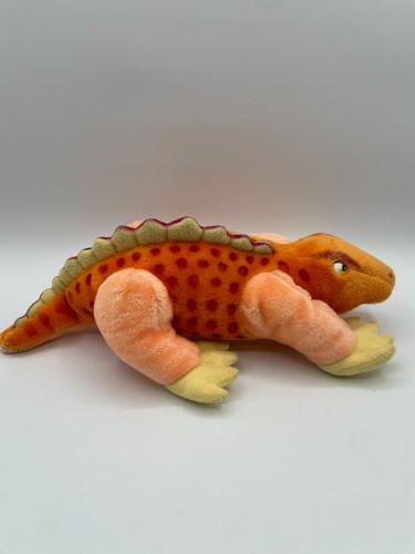 Peluche efectos especiales Fantasaurios Elmo Iguanodon 1986 14" naranja dinosaurio 6406 - Imagen 5 de 13