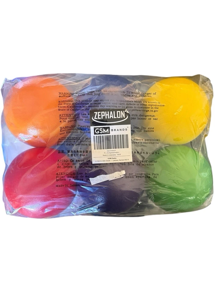 BRAND NEW Dodgeballs - Foam, Soft Skin, Low Bounce, 5.9" Set of 6 Balls - Image 4 of 4