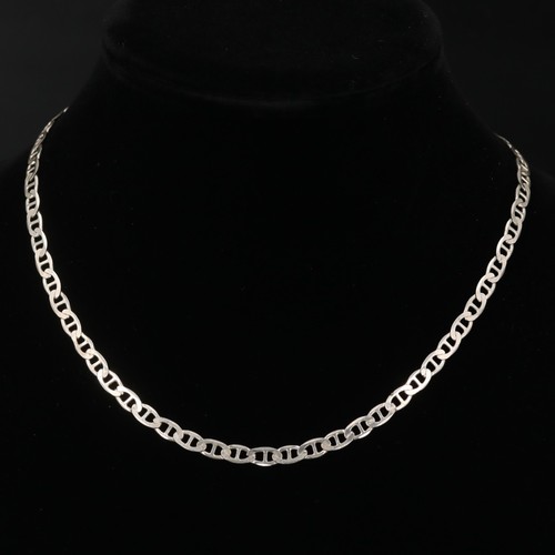 Sterling Silver - ITALY DESIGNER 5mm Anchor Mariner Chain 18" Necklace - 13.5g