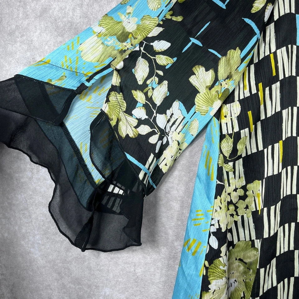 Vestido Colección IC Connie K Pequeño Multicolor Floral En Capas Artístico Moderno Maduro Foto 4 de 4