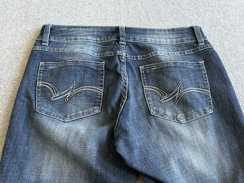 Wrangler Jeans Womens 9 Straight Dark Wash Mid Rise Western Cowgirl Stretch Blue - Picture 6 of 13