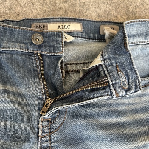 BKE Alec Mens Jeans 31x31 Straight Leg Blue Faded Whiskers Stretch - Picture 10 of 19