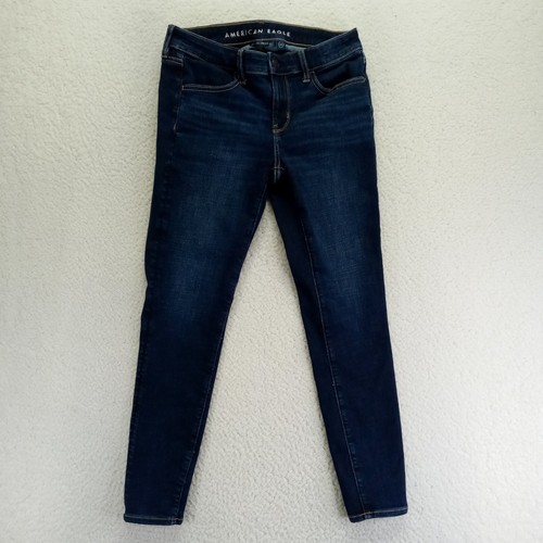 American Eagle Womens Skinny Jeans Dark Wash Next Level Stretch Size 4 Short - Picture 1 of 10