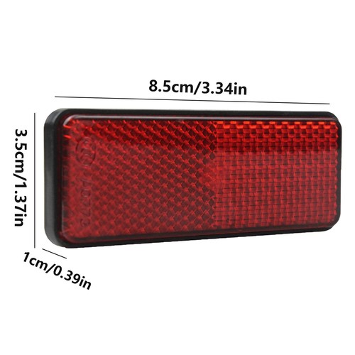 4 Pcs Motorcycle Red Reflectors Screw Mount Reflective Warning Reflector - Picture 3 of 11