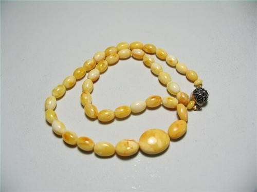Alte Bernsteinkette Butterscotch heller butterscotch vintage amber necklace - Bild 2 von 7