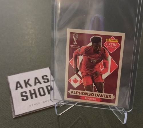 Alphonso Davies Rookie Base Extra Sticker PANINI FIFA World Cup Qatar 2022 RARE - Picture 1 of 3