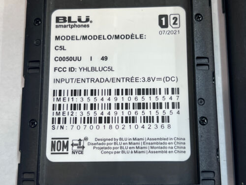 BLU C5L (C0050UU) 8GB 4G LTE Android Smart Phone *CRACKED / FOR PARTS - Picture 3 of 3