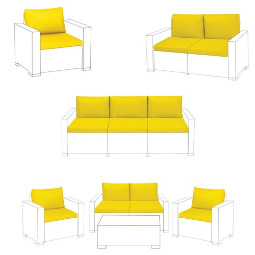 Cushion Pads for Keter Allibert California Rattan Garden Furniture Sofa Armchair - Picture 62 of 67