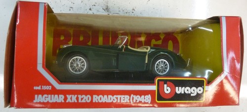 BBURAGO DIECAST 1948 JAGUAR XK 120 ROADSTER, NIB, 1/24 SCALE, COD 1502, 48 Jag