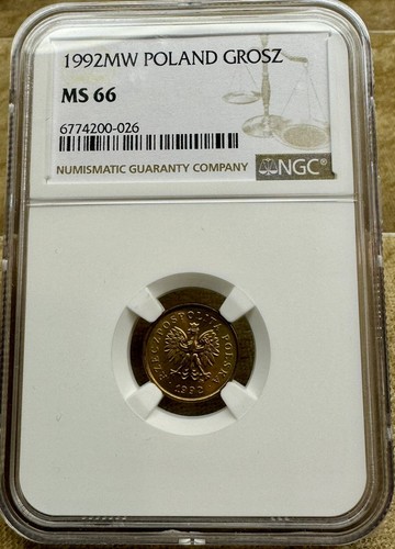 Poland 1992 MW 1 Grosz NGC 66 High Grade - Picture 5 of 5
