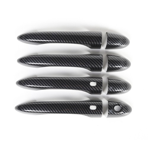 8PCS Carbon Fiber Exterior Door Handle Shell Cover Trim for Jeep Compass 2017+ - Picture 5 of 12