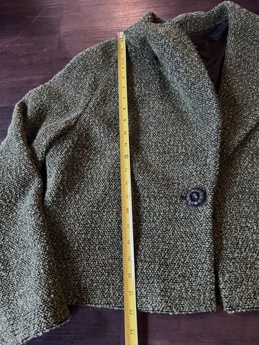 Peck& Peck Cropped Cotton Lightweight Jacket Size 12 XL Green - Picture 6 of 9