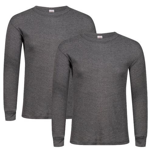 Pack of 2 Mens Thermal Long Sleeves TShirt Winter Warm Underlayer Shirt for Boys - Picture 16 of 20
