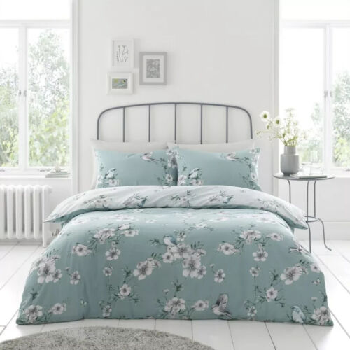Duver Quilt Cover Set Matching Pilow Case Riversible Duver Cover Beddin Floral - Picture 6 of 30