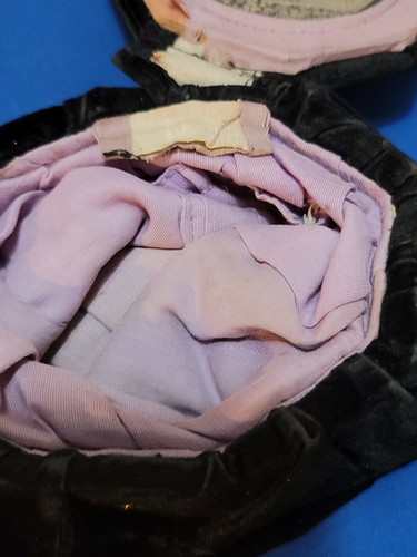Bolso de mano vintage de terciopelo con cuentas victoriano - Imagen 4 de 12
