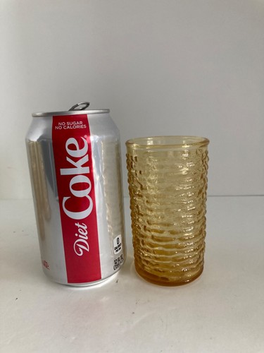 Anchor Hocking Soreno Juice Glasses Set of 6 Amber Yellow Gold 4" Tall 6oz. EUC - Picture 6 of 7