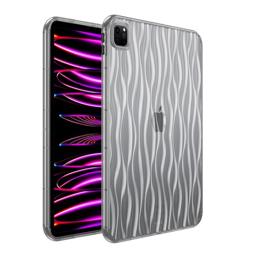 Clear 3D Wave Tablet Case For Apple iPad 2 3 4 5 6 7 8 9 Air Mini 9.7" 10.2" 11" - Picture 15 of 36