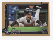 2025 TOPPS SERIES 1 BASEBALL GOLD 1056/2025 EZEQUIEL TOVAR ROCKIES #343