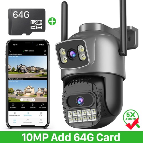 20MP 10K Wifi IP Camera Outdoor Four Lens Four Screens 10X Zoom Surveillance CAM - Picture 26 of 33