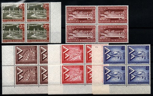 Berlin year 1957 1958 1959 in block of 4 clean unfolded mint** - Picture 1 of 4
