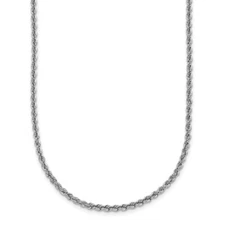 Platinum 2.2mm Solid Rope Chain Necklace 20" 13.28g Gift for Mother