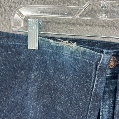 Armani Jeans Mens 32X32 Blue Straight Leg Cotton Zip Fly Denim Pants Dark Wash - Picture 14 of 15