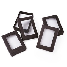 60x Cardboard Jewelry Necklace Boxes Packing Case Display Window Gift 90x65x28mm
