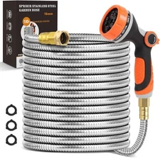 Garden Hose 100 FT Expandable Flexible, Stainless Steel Water 100ft 