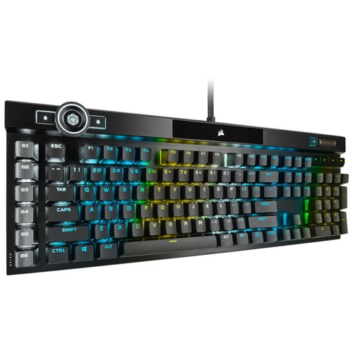 840006624042 Corsair K100 RGB Gaming Keyboard, Corsair OPX, RGB LED - Black No n - Picture 9 of 12